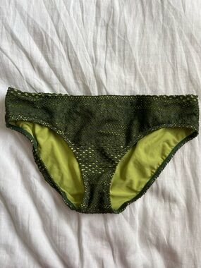 Anne Cole Olive Green Bikini Bottoms with Lace Trim